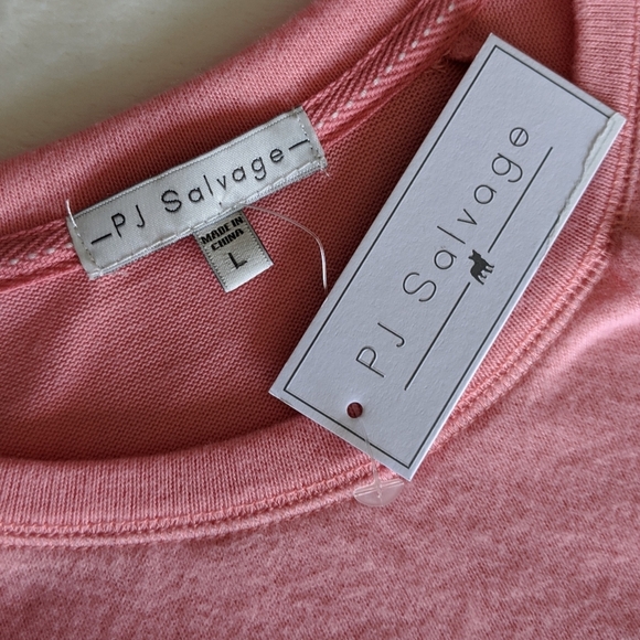 PJ Salvage Pullover Lounge Top Fiesta Siesta Tequila Long Sleeve Pink L NWT - Picture 11 of 12